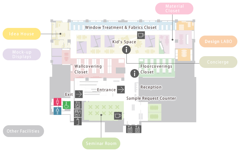 SANGETSU SHINAGAWA SHOWROOM Floor Map