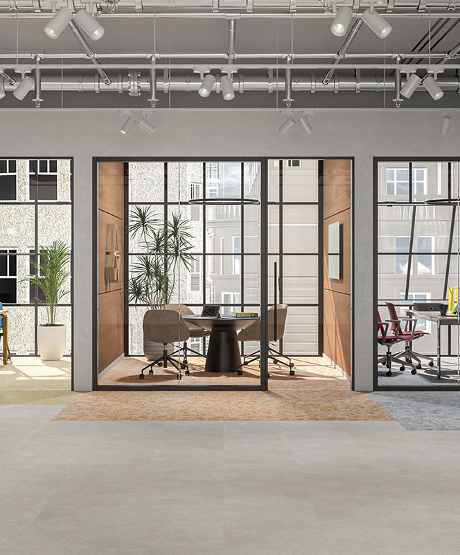 カーペットタイル デザイン貼り分け集 | サンゲツ