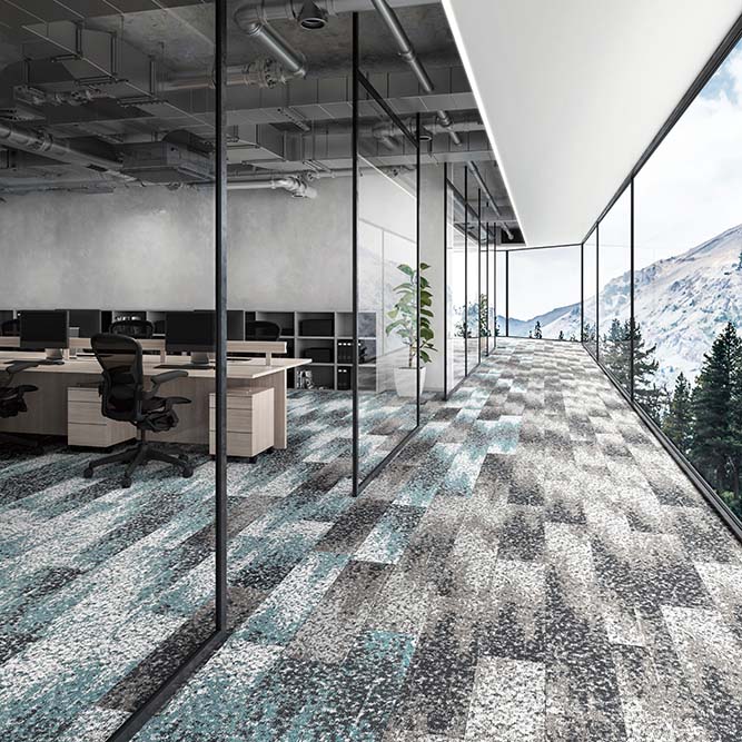 カーペットタイル デザイン貼り分け集 | サンゲツ