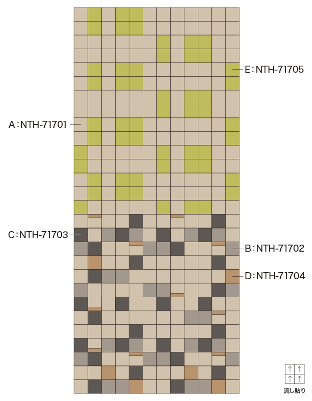 カーペットNT－8081 ナチュレ ロック加工 廊下敷き 横88×縦261cm-