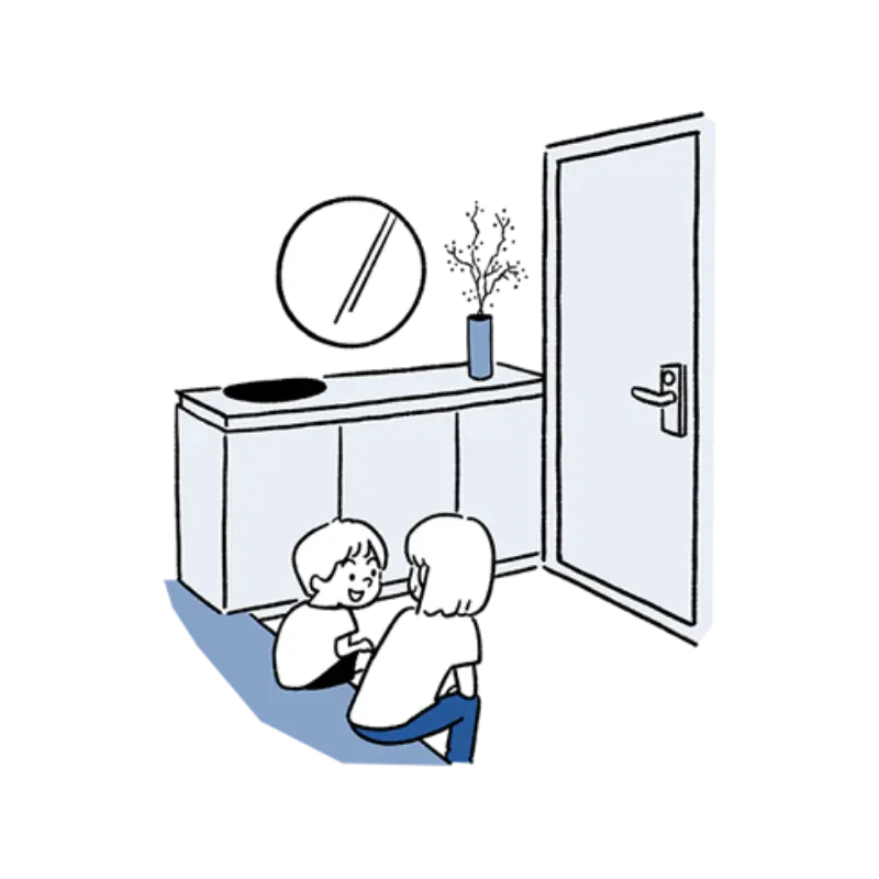 玄関のイラスト