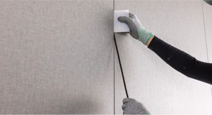 目地材の取り付け